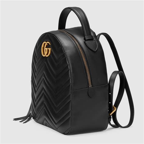 gucci black mini gg marmont 2.0 backpack|Gucci Marmont mini street style.